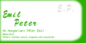 emil peter business card